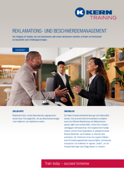 PDF Download Factsheet Reklamations- und Beschwerdemanagement