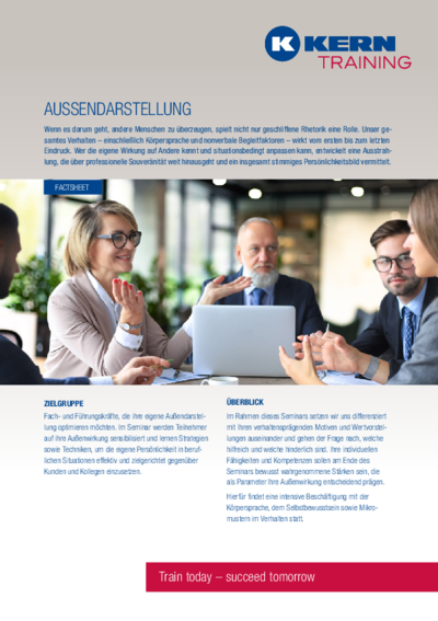 PDF-Download Factsheet Außendarstellung