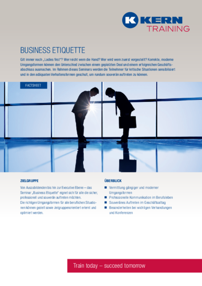 PDF Download Factsheet Business Etiquette