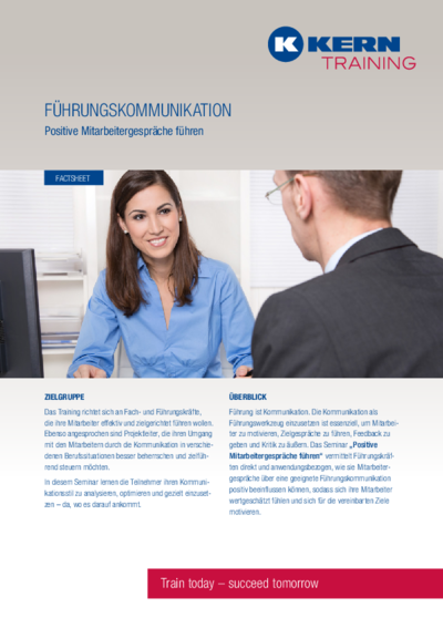 PDF Download Factsheet Führungskommunikation