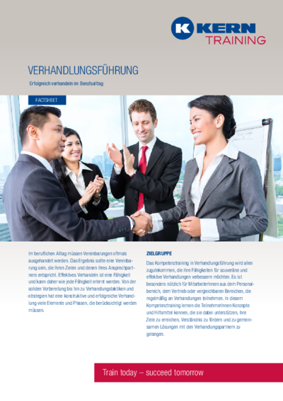 PDF Download Factsheet Verhandlungsführung