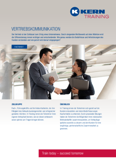 PDF Download Factsheet Vertriebskommunikation