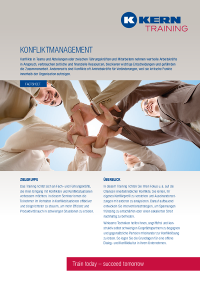 PDF Download Factsheet Konfliktmanagement