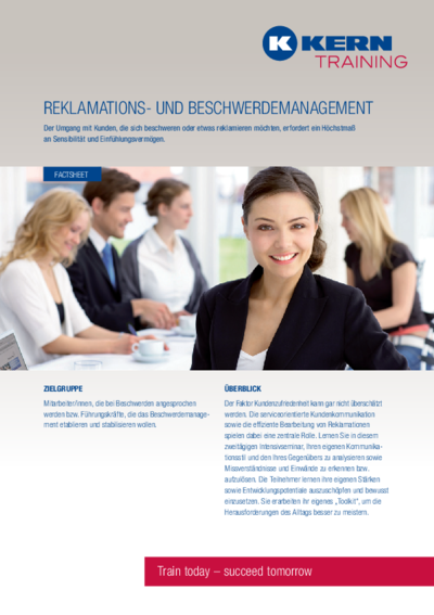 PDF Download Factsheet Reklamations- und Beschwerdemanagement